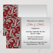 Roodzilverzwijn verloving kaart (Voorkant / Achterkant)