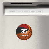 roodzwarte basketbalteam didactische cadeautjes magneet (Insitu (Vaatwasser))