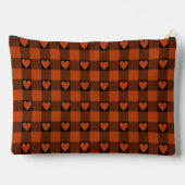 Roodzwarte Buffalo Hart Geruite Stof Etui (Achterkant)