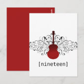 Roodzwellen Guitar Table Briefkaart (Voorkant / Achterkant)