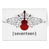 Roodzwenken Guitar Table Number Kaart (Voorkant Horizontaal)