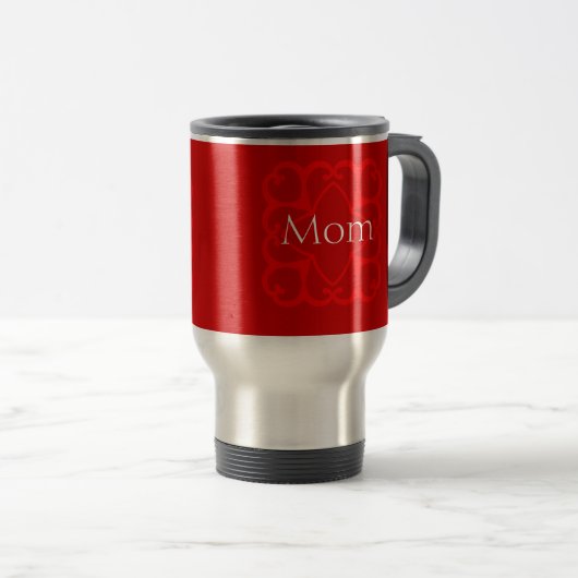 Roodzwijn Mam Roestvrij Stal Travel Mug Reisbeker (Voorkant rechts)