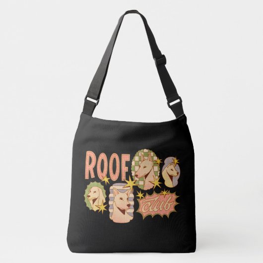 Roof Club / Hond Illustraties Crossbody Tas (Voorkant)