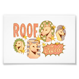Roof Club / Hond Illustraties Foto Afdruk