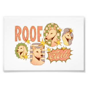 Roof Club / Hond Illustraties Foto Afdruk