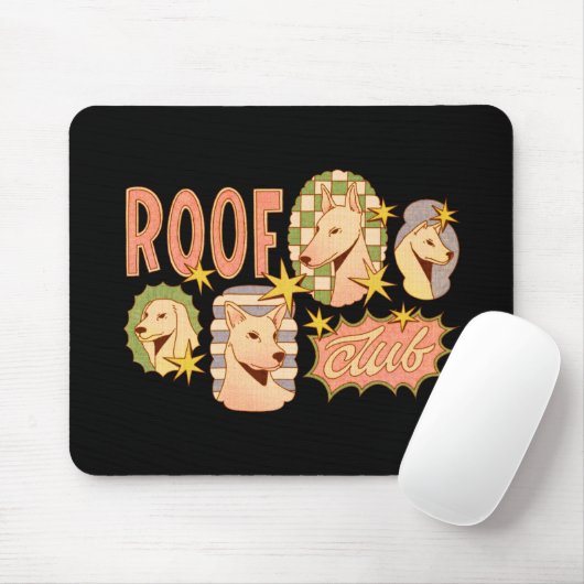 Roof Club / Hond Illustraties Muismat (Met muis)