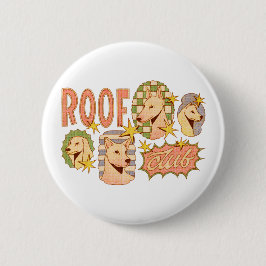 Roof Club / Hond Illustraties Ronde Button 5,7 Cm