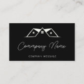 Roof Repairs & Onderhoud Service Zwart Logo Visitekaartje (Voorkant)