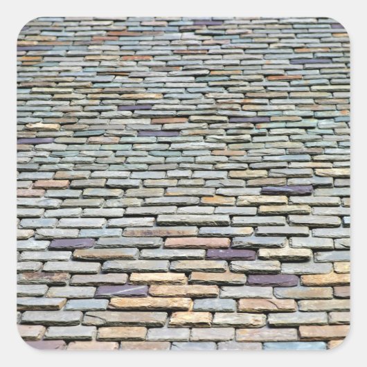 Roof Tiles Vierkante Sticker (Voorkant)