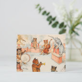 Roof Top Band by Louis Wain Feestdagenkaart (Staand voorkant)