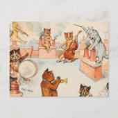 Roof Top Band by Louis Wain Feestdagenkaart (Voorkant)