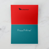 ROOF TOP PARIS CAT CHRISTMAS by Slipperywindow Feestdagen Kaart (Binnen)