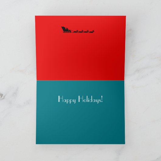 ROOF TOP PARIS CAT CHRISTMAS by Slipperywindow Feestdagen Kaart (Binnen)