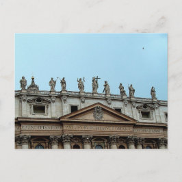 Roof van St. Peter's Basilica in Rome, Italië Briefkaart