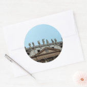 Roof van St. Peter's Basilica in Rome, Italië Ronde Sticker (Envelop)