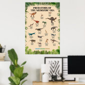 Roofdieren uit het Mesozoïcum Poster (Thuiskantoor)