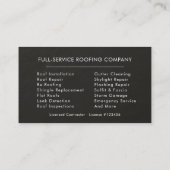 Roofer Black Silver Stone Slate Roofing Company Visitekaartje (Achterkant)