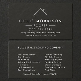  Roofer Black Silver Stone Slate Roofing Company Visitekaartje