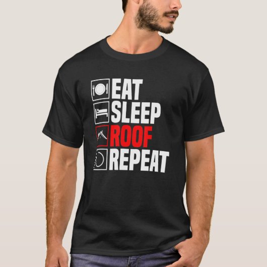 Roofer Craft dakbedekking beroep T-shirt (Voorkant)