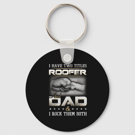Roofer Dad Quote Design Roofing Apparel  Sleutelhanger (Voorkant)