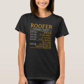Roofer Dad Roofing Contractor Roofer Technician T-shirt (Voorkant)