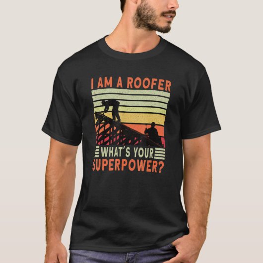 Roofer Dad Roofing Contractor Roofer Technician T-shirt (Voorkant)