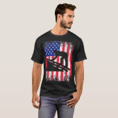 Roofer Dad USA Flag Patriotic Tshirt 4 juli G (Voorkant volledig)
