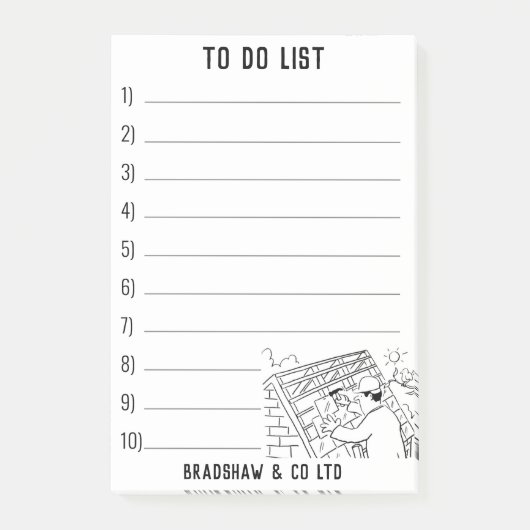 Roofer-dakreparaties aan PersonaliSe Post-it® Notes (Voorkant)