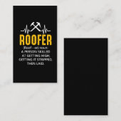 Roofer Definition Roof Job Proud Craftsman Visitekaartje (Voorkant / Achterkant)