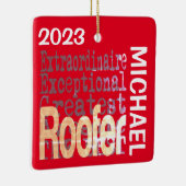 Roofer Extraordinaire CUSTOM Keramisch Ornament (Rechts)