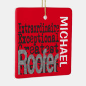 Roofer Extraordinaire CUSTOM Keramisch Ornament (Rechts)