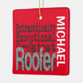 Roofer Extraordinaire CUSTOM Keramisch Ornament (Links)