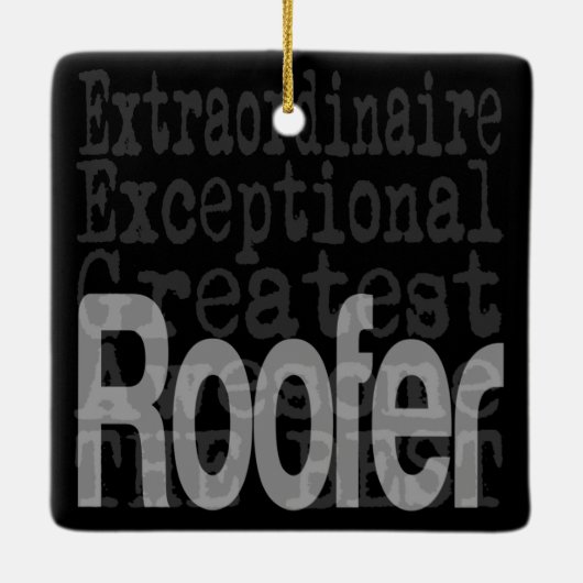 Roofer Extraordinaire Keramisch Ornament (Achterkant)