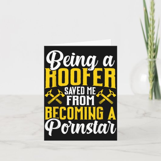 Roofer Funny Roofing Tee For Coworker Novelty  Kaart (Voorkant)