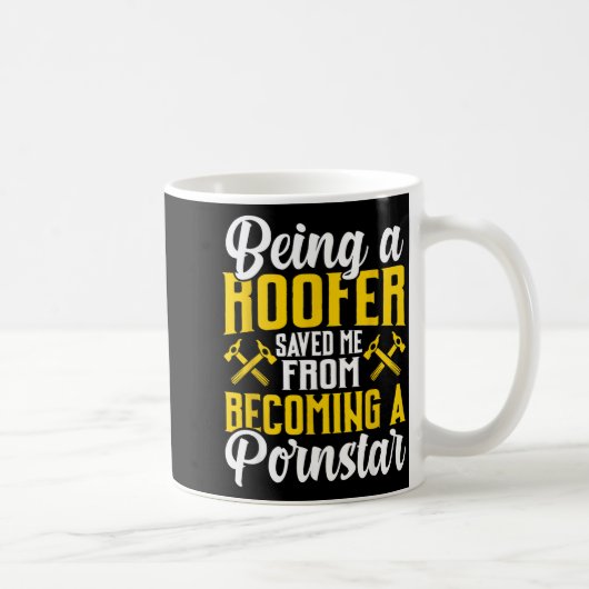Roofer Funny Roofing Tee For Coworker Novelty  Koffiemok (Rechts)