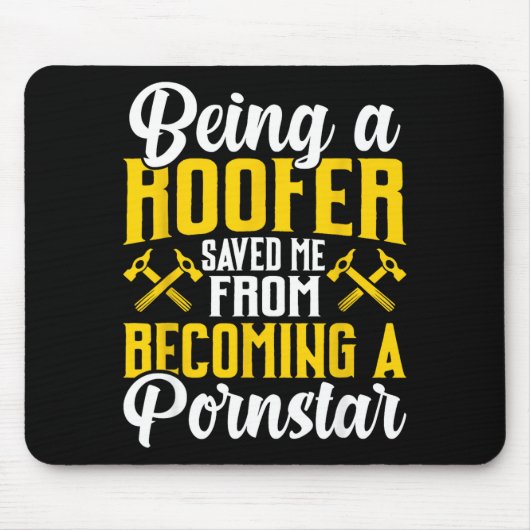 Roofer Funny Roofing Tee For Coworker Novelty  Muismat (Voorkant)