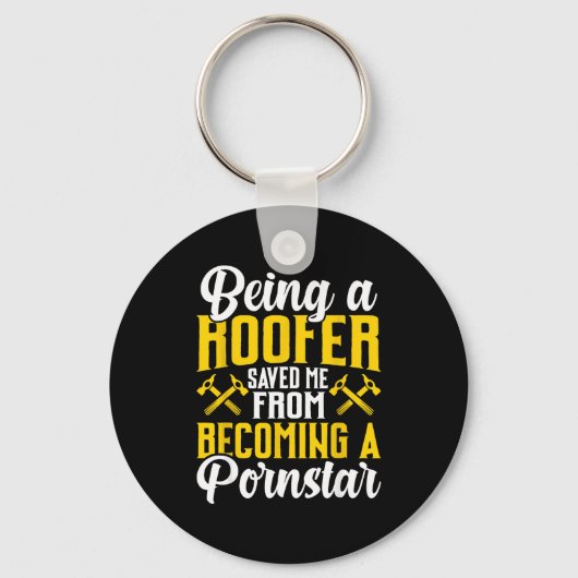 Roofer Funny Roofing Tee For Coworker Novelty Sleutelhanger (Voorkant)