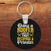 Roofer Funny Roofing Tee For Coworker Novelty Sleutelhanger (Voorkant)