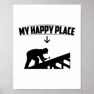 Roofer   Gift voor werktuigkundigen voor dakbedekk Poster