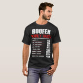 Roofer Hourly Rates Price Chart Labor Funny Contra T-shirt (Voorkant volledig)