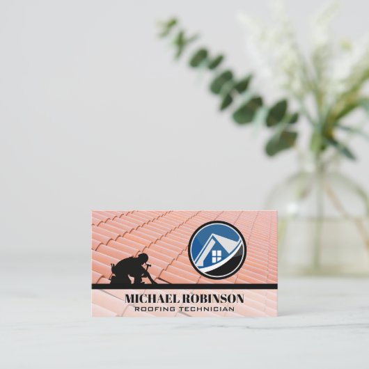 Roofer | House Shingles Visitekaartje (Staand voorkant)
