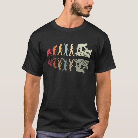 Roofer Human Evolution Retro Vintage Construction T-shirt (Voorkant)