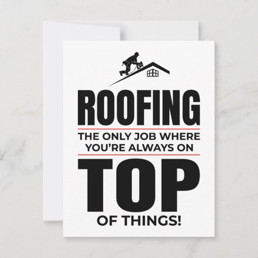 Roofer Humor - Altijd op de top dakwerk Feestdagenkaart (Voorkant)