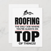 Roofer Humor - Altijd op de top dakwerk Feestdagenkaart (Voorkant / Achterkant)