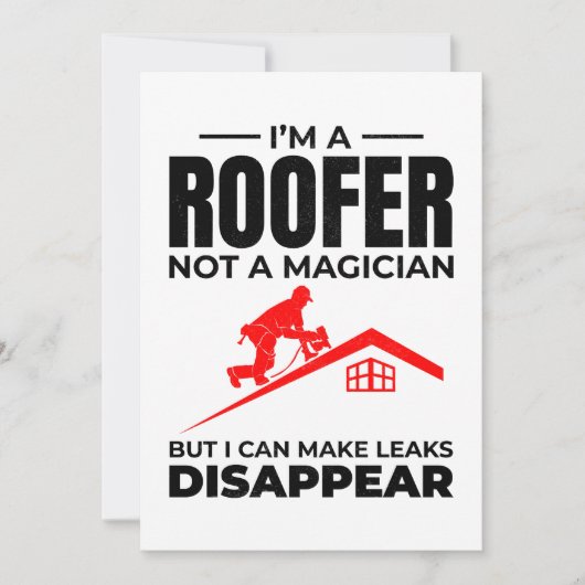 Roofer Humor - Laat lekken verdwijnen Feestdagenkaart (Voorkant)