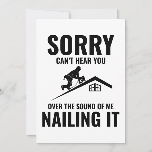 Roofer Humor - Nailing It Roofing Feestdagenkaart (Voorkant)