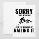 Roofer Humor - Nailing It Roofing Feestdagenkaart (Voorkant / Achterkant)