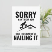 Roofer Humor - Nailing It Roofing Feestdagenkaart (Staand voorkant)