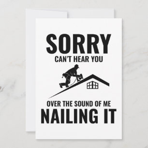 Roofer Humor - Nailing It Roofing Feestdagenkaart