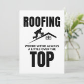 Roofer Humor - Over de top dakbedekking baan Feestdagenkaart (Staand voorkant)